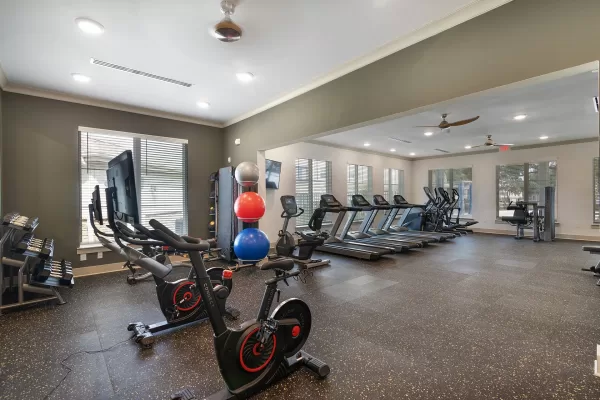 Fitness Center with cardio and strengthening equipment